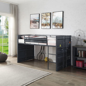 Cargo - Twin Loft Bed - Gunmetal Finish