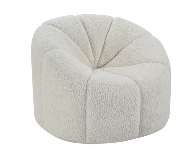 Seat Construction: Full FoamChair with Swivel Function<br/><br/><b>Product Features</b><ul><li>Seat Construction: Full Foamâ€§Chair w/Swivel Functionâ€§Tight Seat & Back Cushionâ€§Wooden Inner Frame</li><li>Case: 1Pc/1Ctn</li><li>Finish: White Teddy Sherp