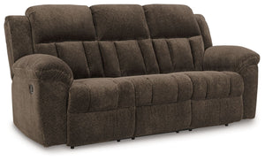With its large-scale design, this extra-spacious reclining sofa is a masterclass in accessible style. Plush, ultra-soft upholstery keeps everyone cozy as you lounge with family or guests. In a neutral hue, it seamlessly suits different aesthetics as your 