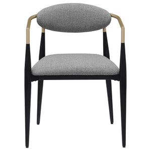 Alexis - Fabric Upholstered Dining Arm Chair (Set of 2) - Gray
