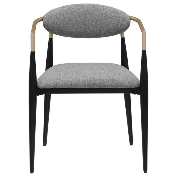 Alexis - Fabric Upholstered Dining Arm Chair (Set of 2) - Gray