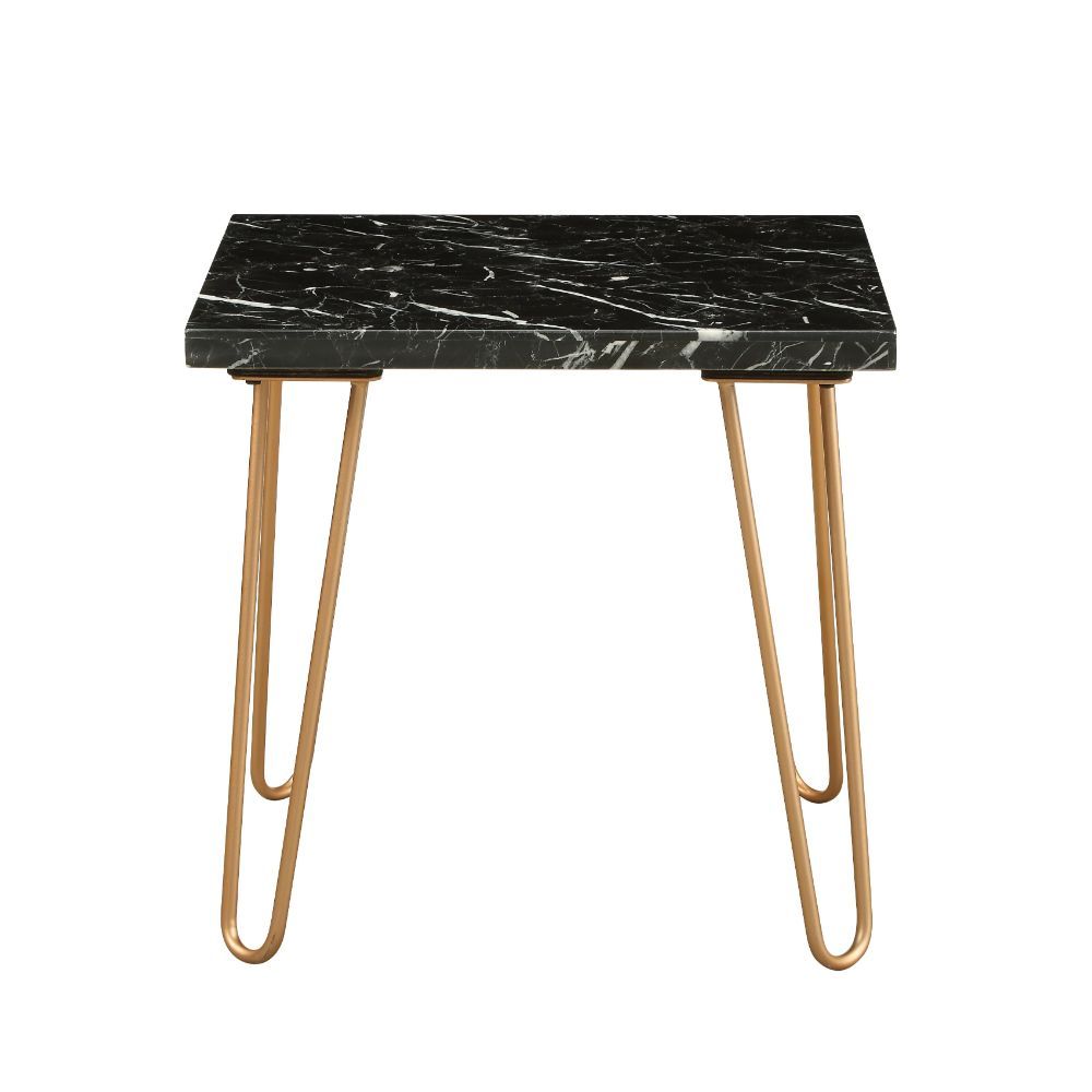 KD, Square End Table â€¢ No Storage: (Open Base) â€¢ Marble Top: Real Marble, Ply, Top Size: 1 Inch Thick (32mm), (Fixed Top/No Apron) â€¢ Metal Geometric Leg: Metal Tube<br/><br/><b>Product Features</b><ul><li>Occasional Table</li><li>NO Storage</li><li>