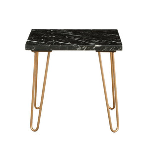  Square End Table â€¢ No Storage: (Open Base) â€¢ Marble Top: Real Marble