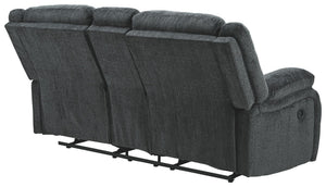 Draycoll - Dark Gray - DBL Rec Loveseat w/Console