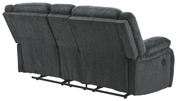 Draycoll - Dark Gray - DBL Rec Loveseat w/Console