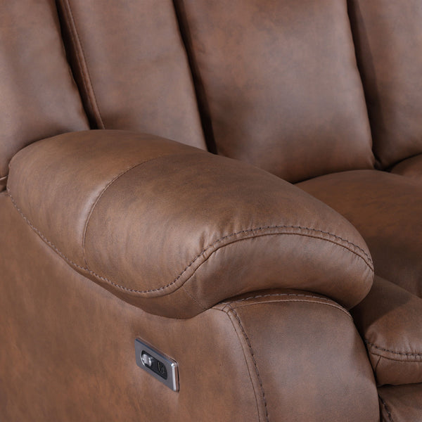 Morello - Sofa With Power Footrest - Brown