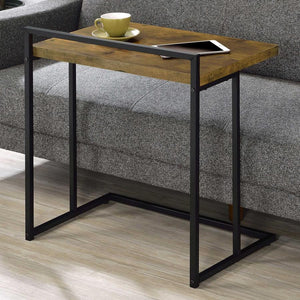 supported by a strong metal frame. Its minimalist