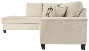  youâ€™re sure to find this budget-conscious sectional sleeper beautifully fits the bill. Covered in a creme chenille upholstery loaded with plush texture