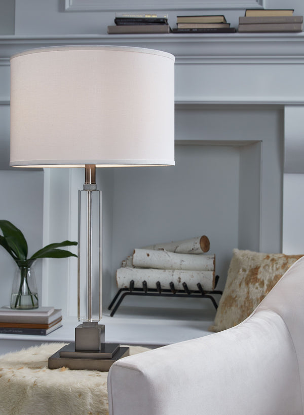  this crystal table lamp is sheer perfection with a clean