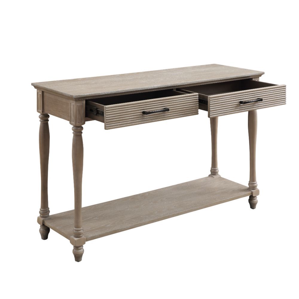 Give your living room an instant makeover with the Ariolo sofa table. It is a beautiful traditional table that will never go out of style. Its wooden frame and turned legs are a great design feature that adds a touch of elegance to this classic style. Wit
