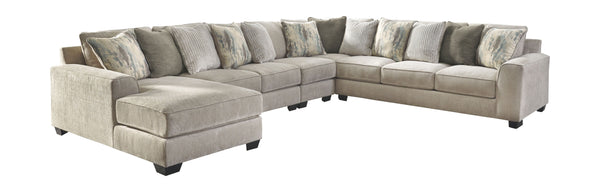  roomy seats and modern textured chenille upholstery. Youâ€™ll find comfort in its soft back and reversible seat cushions. <h4><b>Ardsley - Pewter - LAF Cor