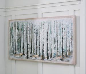  with hand-painted embellishments adding stunning detail. Hang this statement piece in the living room or a home office to incorporate a tranquil t