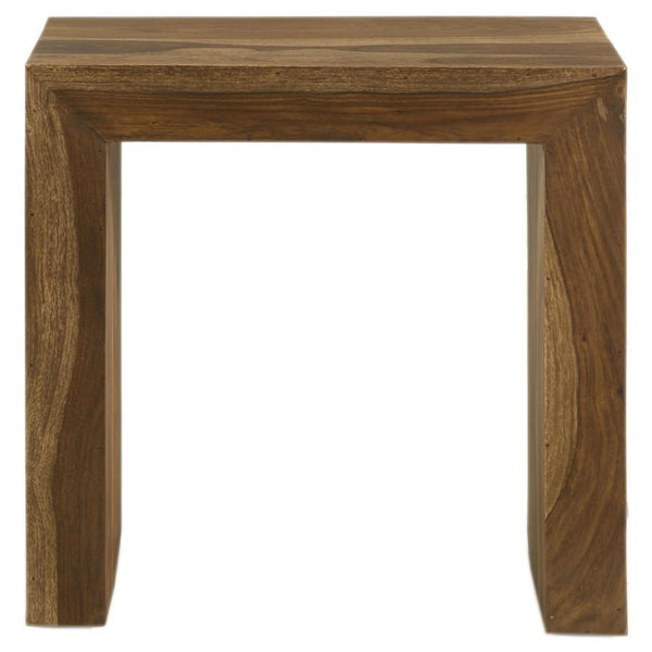  its layered auburn finish highlights the natural grain patterns