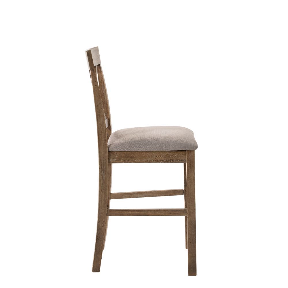 The Martha II Counter Height Chair will anchor any dining area in effortless style. This contemporary armless chair features a wood frame and backrest with a unique â€˜X-' shaped design and is perfect for weekday meals and family gatherings alike. The ver