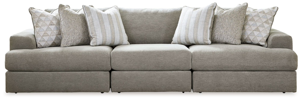 The casual, low-slung shape of this sectional makes it fully lounge-ready. Its deep seating invites you to sink right in, with bold beveled block arms that are softened by bullnose â€œwaterfallâ€ cushions. Best of all, the modular design lets you stage t