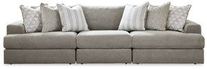 The casual, low-slung shape of this sectional makes it fully lounge-ready. Its deep seating invites you to sink right in, with bold beveled block arms that are softened by bullnose â€œwaterfallâ€ cushions. Best of all, the modular design lets you stage t