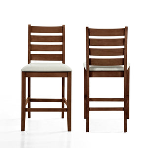 Pascal - Ladderback Counter Chair (Set of 2) - Walnut