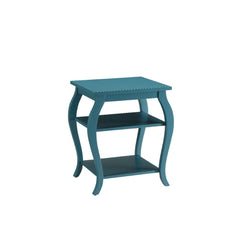 With the ability to be facing either way depending on what you like, the Becci end table is an unique design in which it can be turned either way. It features two lower shelves for plenty of open storage. And also offered in five colors: Walnut for the tr