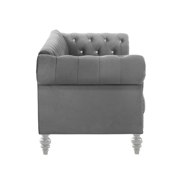 Emma Crystal - Loveseat - Gray
