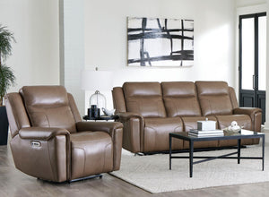 The Atlantis Sofa & Recliner Set is designed for ultimate relaxation. It is made with soft leather and custom match, and features a power recline and headrest for easily finding the perfect position for maximum relaxation. The zero-gravity function helps 