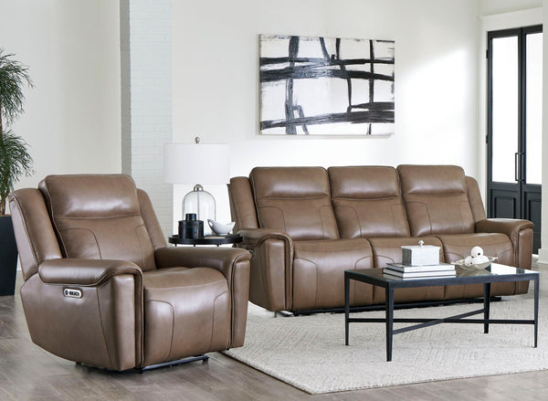 The Atlantis Sofa & Recliner Set is designed for ultimate relaxation. It is made with soft leather and custom match, and features a power recline and headrest for easily finding the perfect position for maximum relaxation. The zero-gravity function helps 
