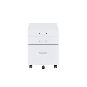Tennos - Cabinet - White & Chrome Finish