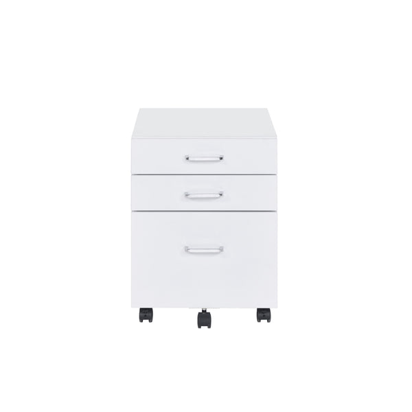 Tennos - Cabinet - White & Chrome Finish