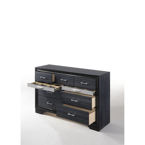  clean lines and contemporary style. This black dresser features nine drawers