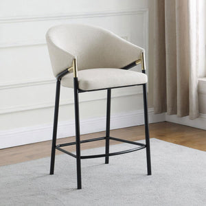  the legs come in a glossy black finish that lends to many color palettes and offers a handsome look. Each stool has a cushioned seat
