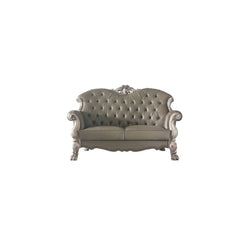 Dresden - Loveseat w/3 Pillows - Vintage Bone White & PU - 71-"<br/><br/><b>Product Features</b><ul><li>Case: 1Pc/1Ctn</li><li>Finish: Vintage Bone White & PU</li><li>Style: Traditional</li><li>Materials: Upholstery, Poly-Resin</li></ul><br/>