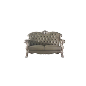 Dresden - Loveseat w/3 Pillows - Vintage Bone White & PU - 71-"<br/><br/><b>Product Features</b><ul><li>Case: 1Pc/1Ctn</li><li>Finish: Vintage Bone White & PU</li><li>Style: Traditional</li><li>Materials: Upholstery, Poly-Resin</li></ul><br/>