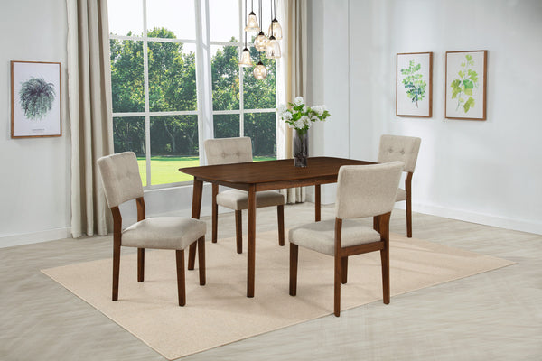  this ensemble creates a warm and inviting atmosphere for family meals