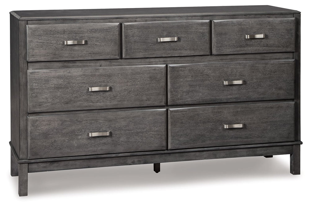 Contemporary style is shaping up beautifully. Designer elements are evident from every angle in this dresser. Quality crafted with dovetail construction, the dresserâ€™s contoured drawers offer ample storage options. Sporting a distinctive weathered gray 