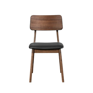  a dynamic duo crafted for enduring elegance. Constructed from solid rubberwood and walnut veneers