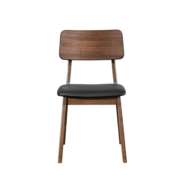  a dynamic duo crafted for enduring elegance. Constructed from solid rubberwood and walnut veneers
