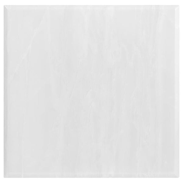 Kerwin - Square Stone Top End Table - White And Chrome