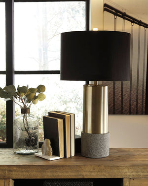 Jacek - Gray / Brass Finish - Metal Table Lamp (Set of 2)
