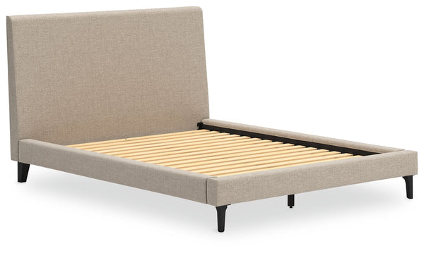 Cielden - Soft Gray - Queen Upholstered Bed with Roll Slats