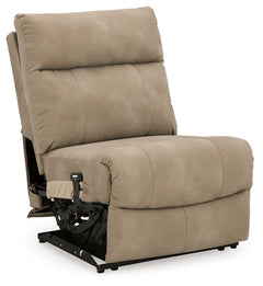 This power armless recliner is made with Next-Gen Durapella (polyester/polyurethane) upholstery. Pairs with other items in the series to make a modular sectional.<br><br><b>Additional Dimensions</b><br><ul><li>Seat depth: 23-"</li><li>Seat height: 20-"</l