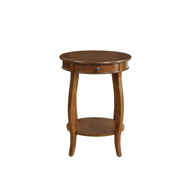  which is designed to have lower storage and a small drawer for remotes or other items. The transitional silhouette in a cherry finish brings style and function at arms length. This table