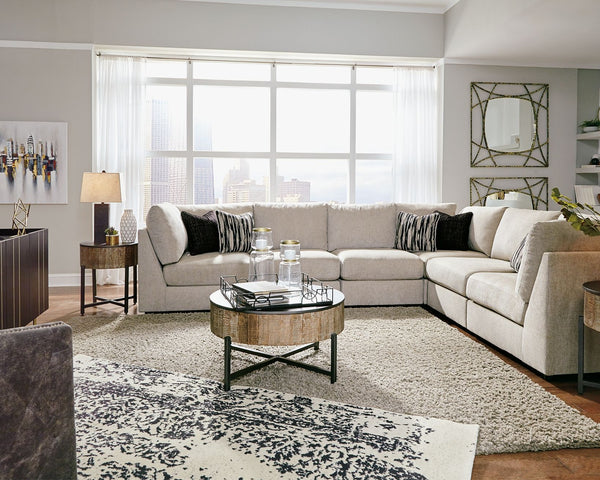 Kellway - Bisque - Armless Chairs Corner 6 Pc Sectional