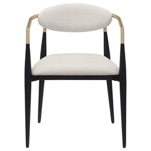 Alexis - Fabric Upholstered Dining Arm Chair (Set of 2) - Beige