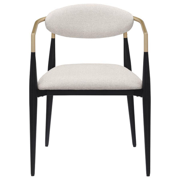 Alexis - Fabric Upholstered Dining Arm Chair (Set of 2) - Beige