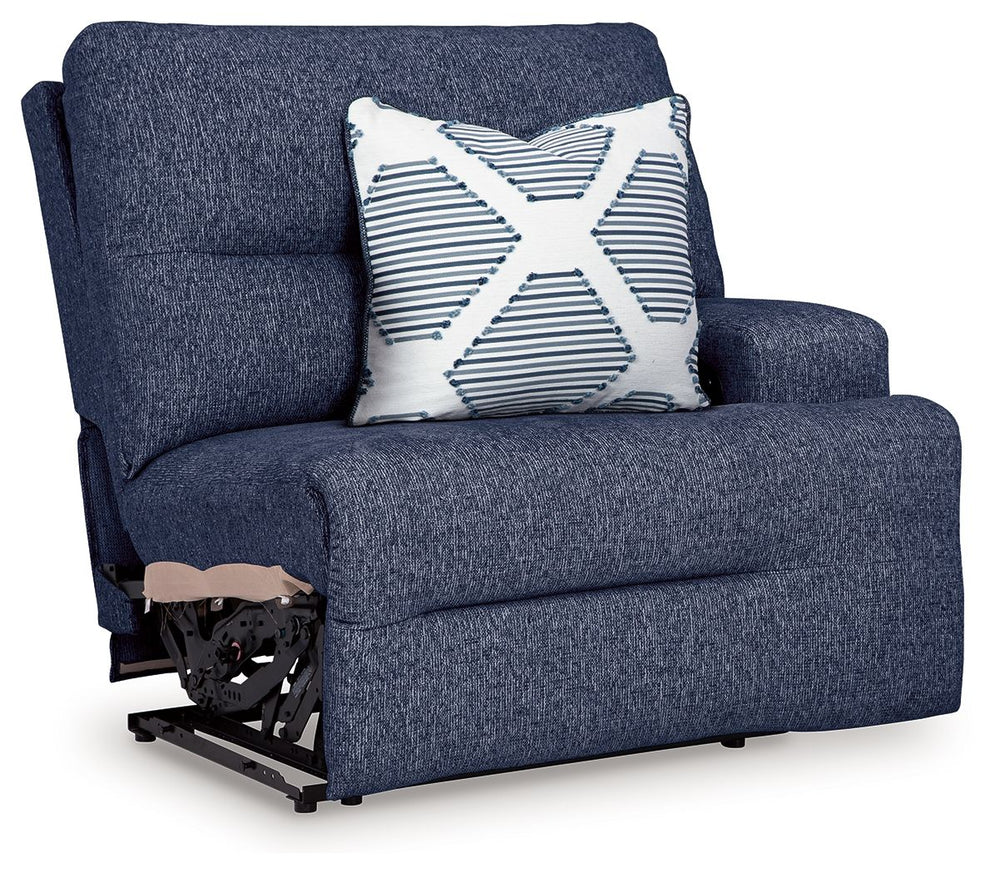 This right-arm facing power recliner is made with Next-Gen Nuvellaâ„¢ (polyester) upholstery. Pairs with other items in the series to make a sectional.<br><br><b>Additional Dimensions</b><br><ul><li>Arm height: 25-"</li><li>Seat depth: 24-"</li><li>Seat h