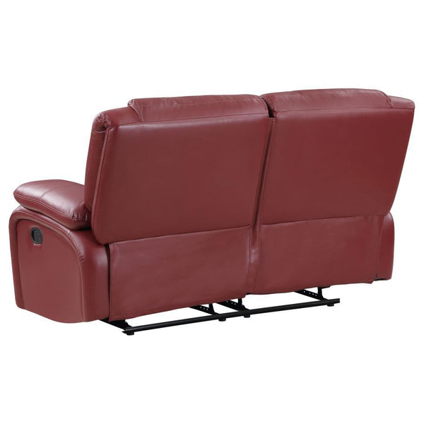 Camila - Upholstered Motion Reclining Loveseat - Red