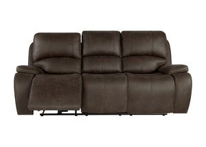 Brookings - Sofa With Power Headrest & Footrest - Brown