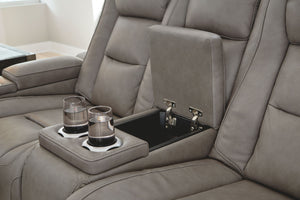  the seating area is covered in real leather for your pleasure