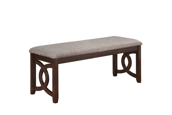 Complete your dining set or add extra seating in your home with the New Classic Furniture Gia Upholstered Dining Bench, a versatile and stylish addition to your space. Crafted from solid Rubberwood and Mindi veneers, this bench offers both durability and 