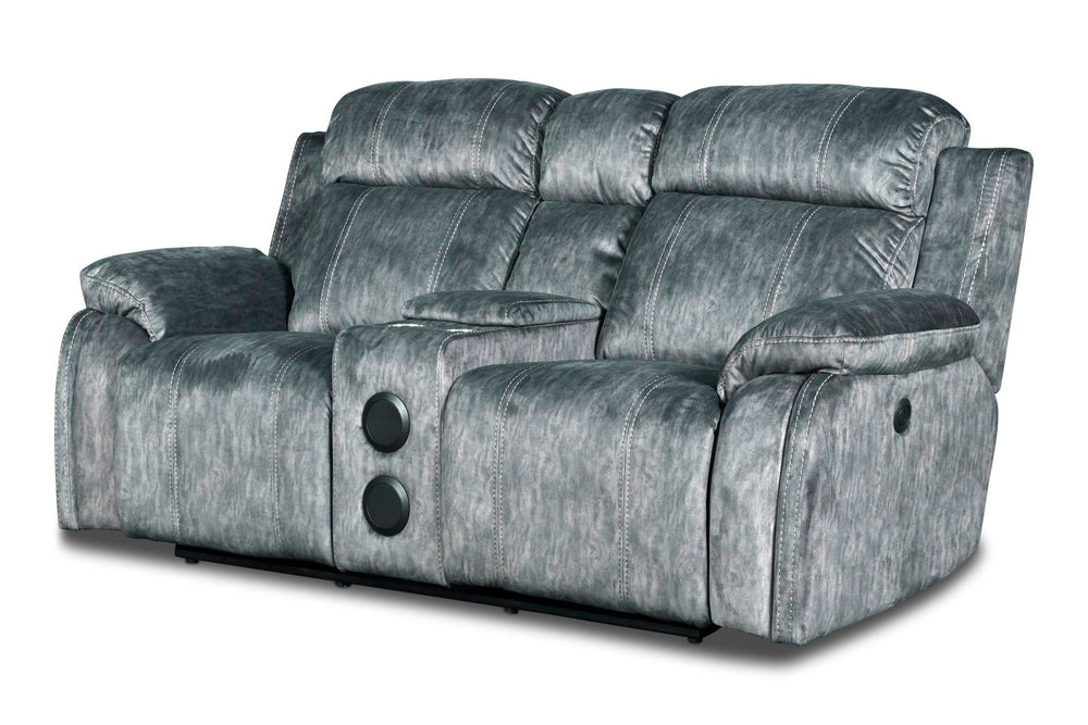 The Tango Power Dual Recliner Console Loveseat with Bluetooth Speakers in Shadow Gray offers the perfect blend of comfort, style, and modern convenience. Built with durable hardwood and plywood frames, this loveseat provides long-lasting stability and sup