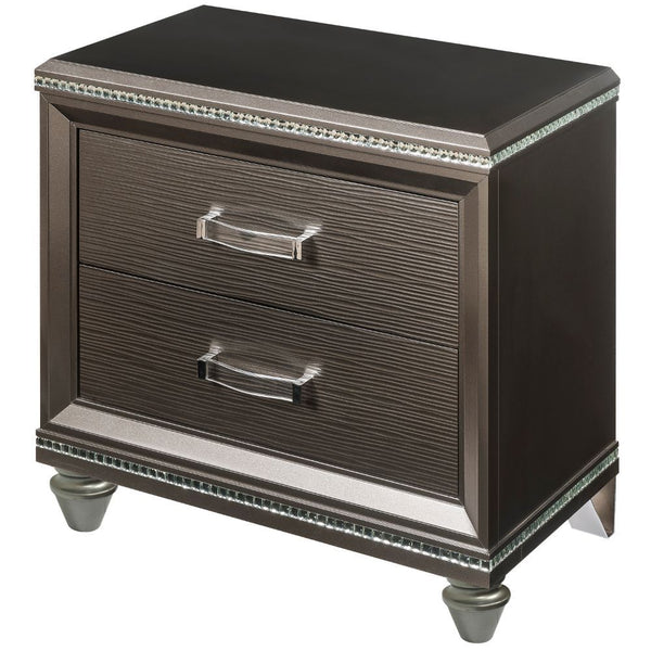 2 Drw Drawer: Sparkling Trim, Embossed Fronts, GLIDE Side Metal (Ball Bearing, 2/3 Ext.), DOVETAIL English Front & Back, FELT-LINED Top Drawer Only, Safety Stop Included, Manual Close, Dust-Proof Bottom Case Only, Hardware: Single Pull Handle, Metal (Zinc